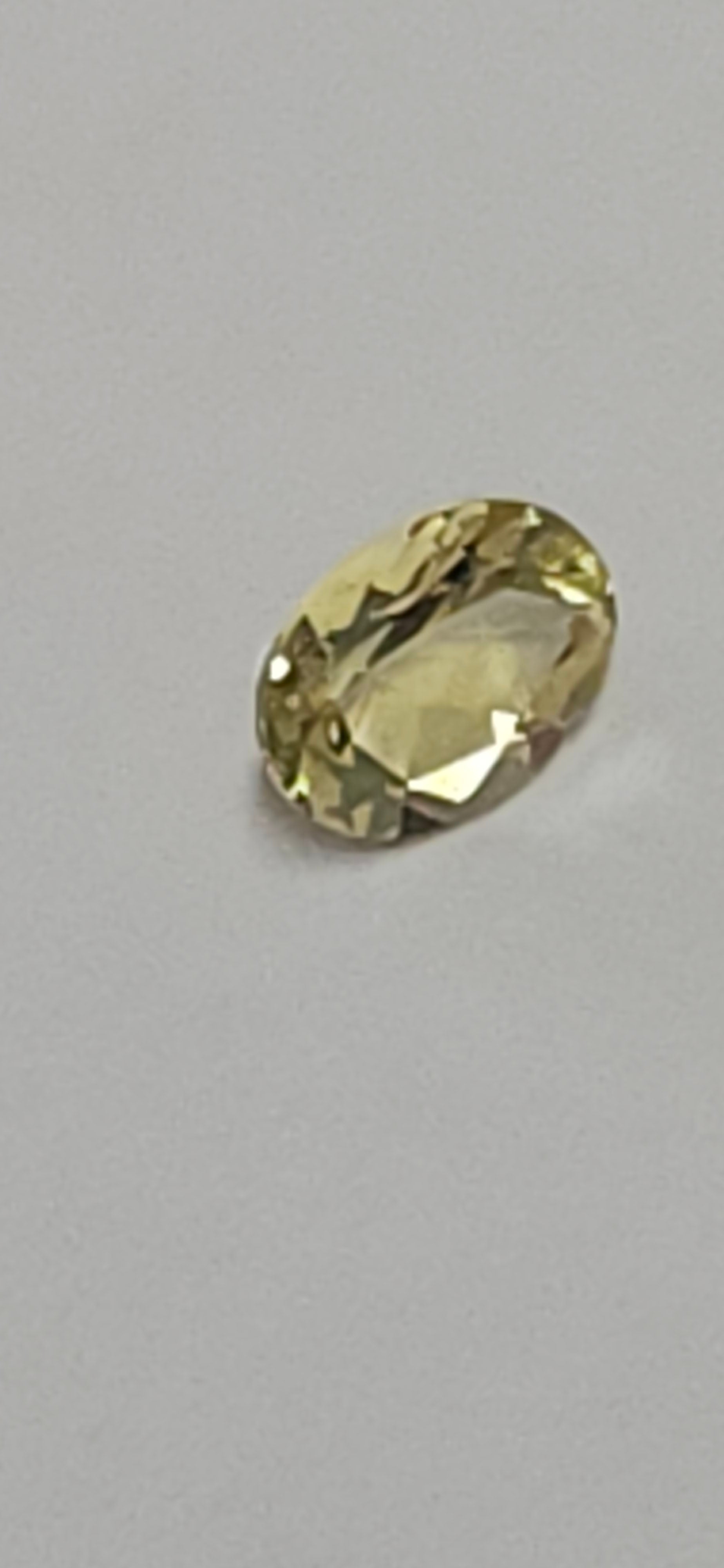 Yellow Beryl Oval Cut Gemstone Madagascar 7x5mm