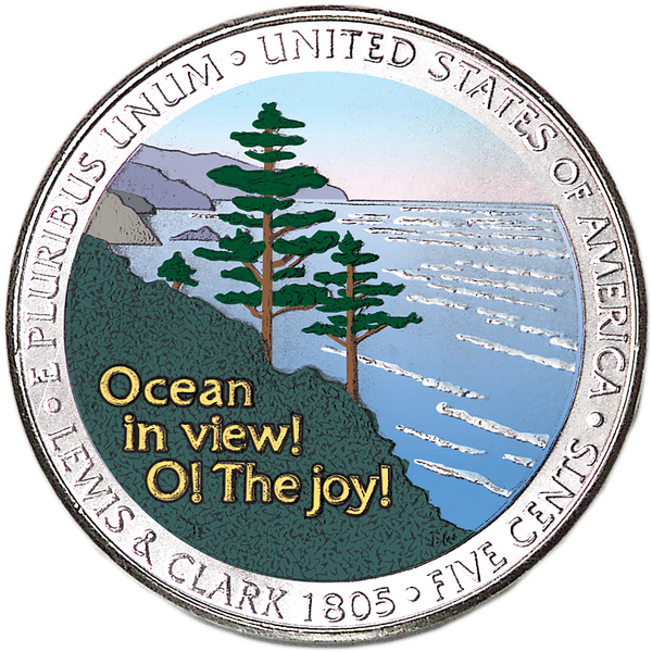 2005 Colorized Jefferson Nickel Ocean In View A5388 New In Package