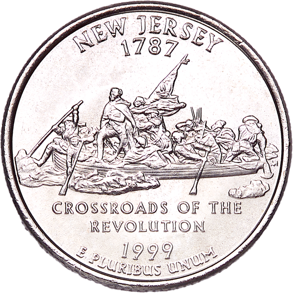 1999 D New Jersey Statehood Washington Commemorative Quarter