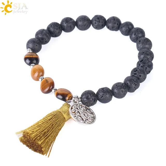 Chakras Healing Bracelet 8mm Yoga Meditation Natural Stone Beaded Bracelets Real Crystal Quartz Women Hand Jewelery