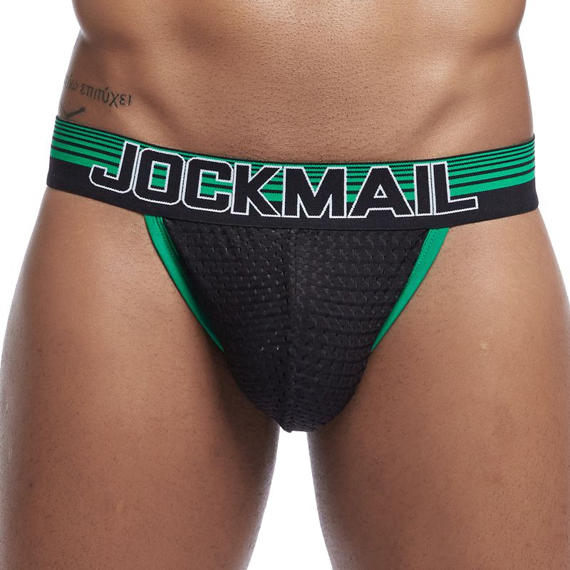 Jockmail Green Underwear Men Underwear Jockstraps Breathable Mesh