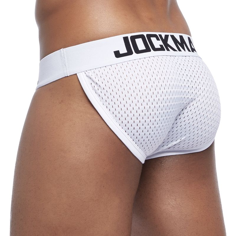 Jockmail White Underwear Men Underwear Jockstraps Breathable Mesh