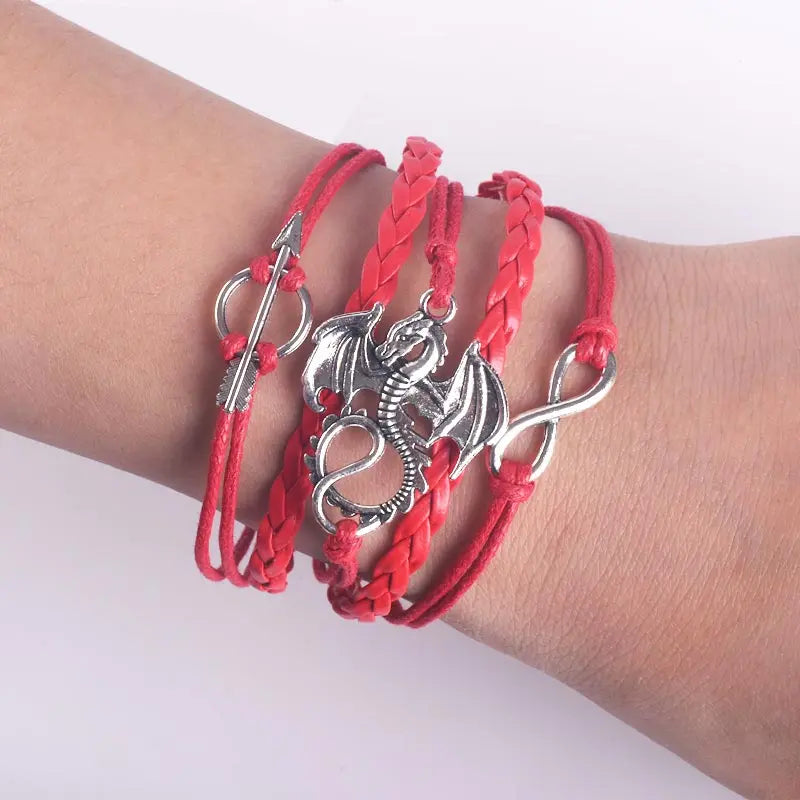 Dragon Infinity Charm Bracelet