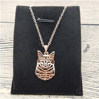 New Maine Coon Cat Necklace Trendy Style Maine Coon Cat Pendant Necklace Women Fashion Pet Cat Jewellery