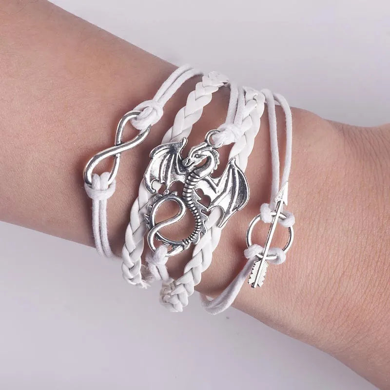 Dragon Infinity Charm Bracelet