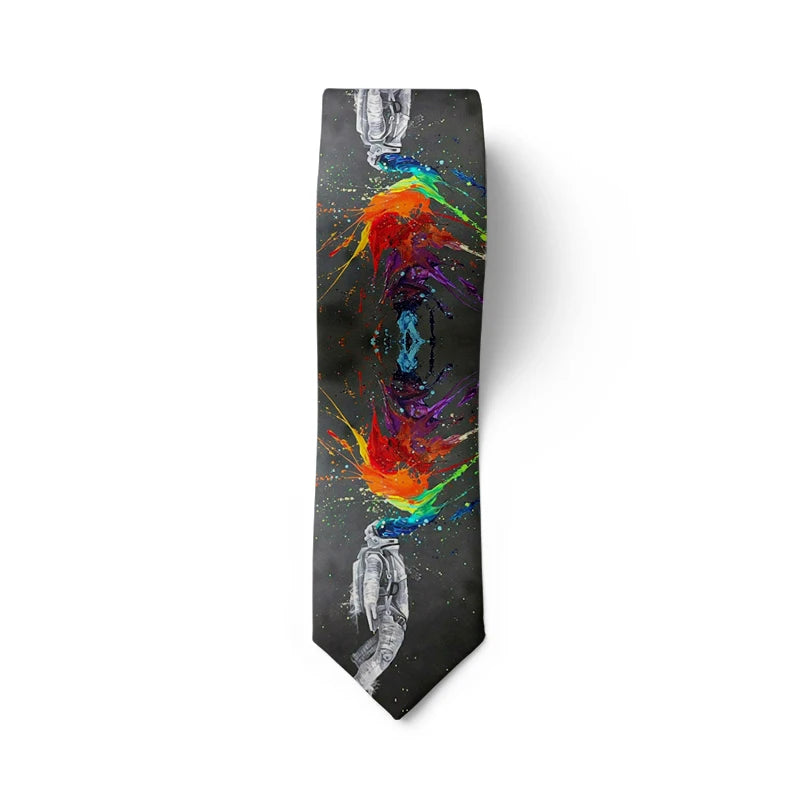 Man Tie Colorful Funny Slim Peacock Nylon Necktie Suit Men Business Wedding Leisure Neck Ties