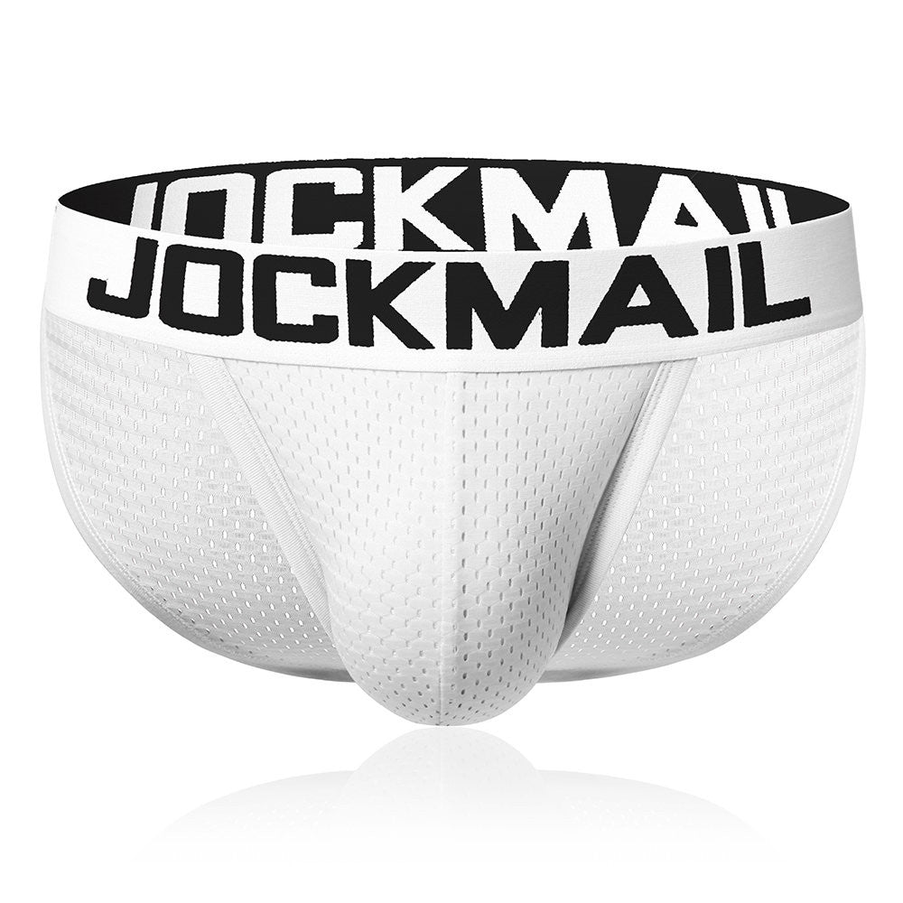 Jockmail White Underwear Men Underwear Jockstraps Breathable Mesh