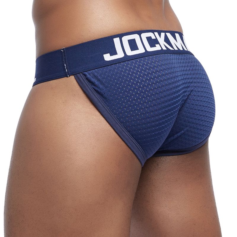 Jockmail Blue Underwear Men Underwear Jockstraps Breathable Mesh