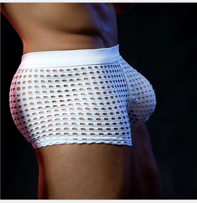 New Arrival Mens Sexy Mesh Erotic Jockstrap Gay Boxer Underwear