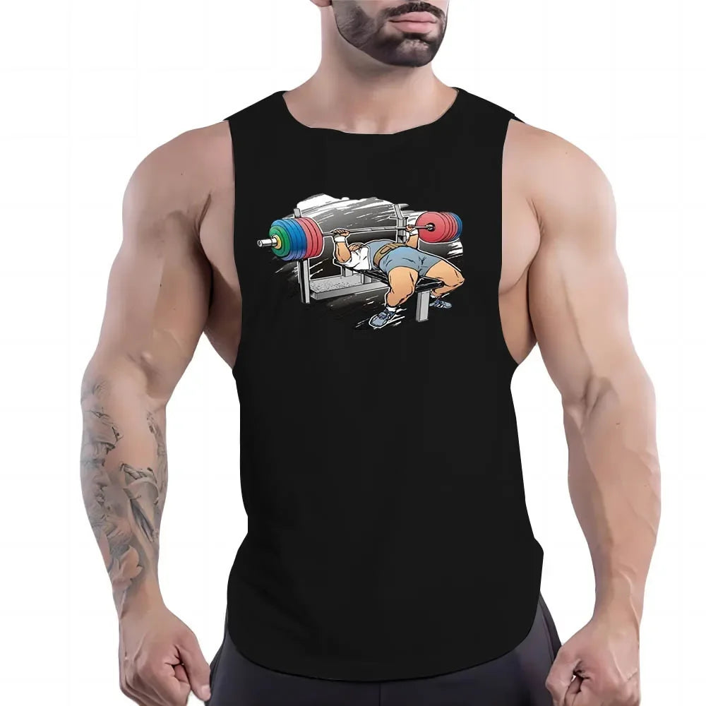 Black Workout Tank Top Men's Shirt