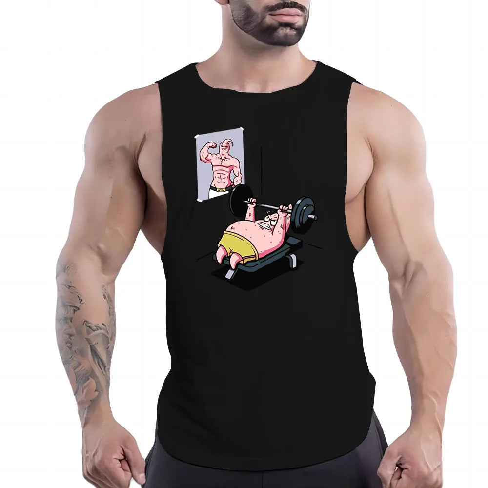 Black Workout Tank Top Men's Shirt