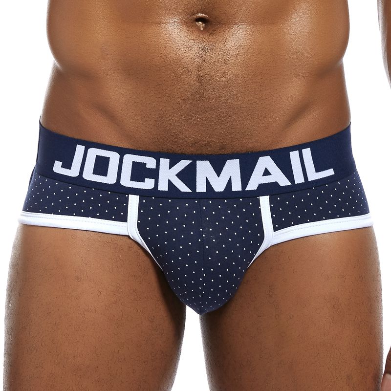 JOCKMAIL Brand Men Underwear Men's Sexy Print Briefs bulge pouch men bikini jockstrap Low waist breathable cotton gay underwear