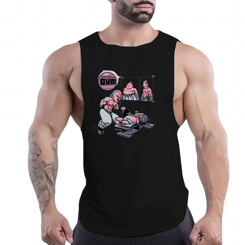 Black Workout Gym Tank Top Men's Shirt