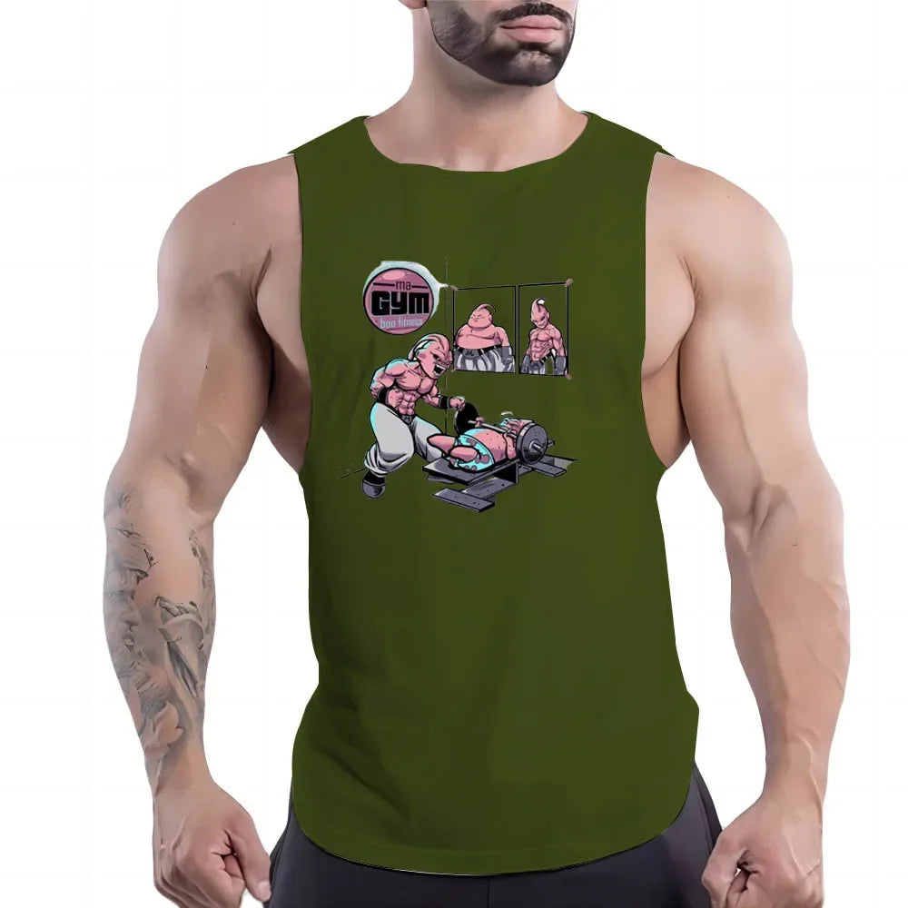 Green Gym Workout Tank Top Men's Shirt