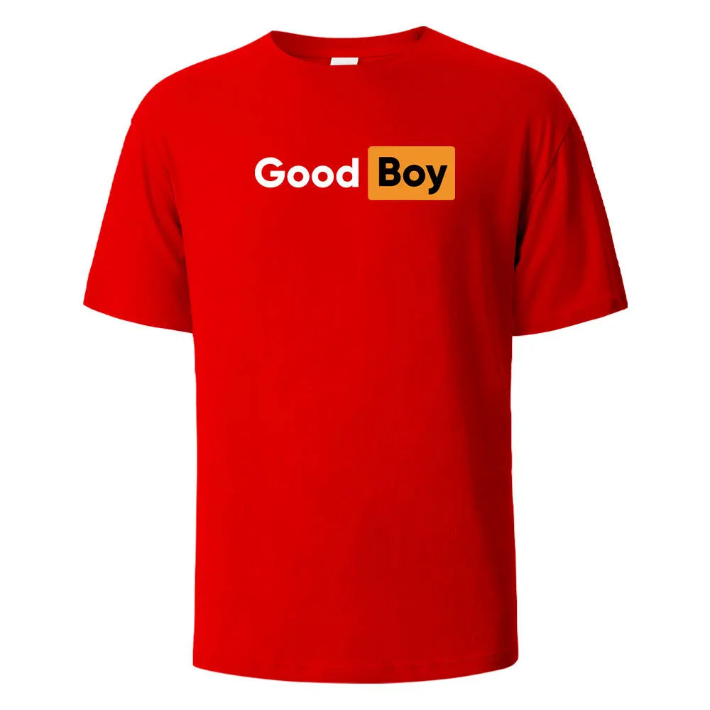 Good Boy Print T-Shirt Summer Tees For Men Women 100% Cotton O-neck Oversize Casual Short sleeved Tops