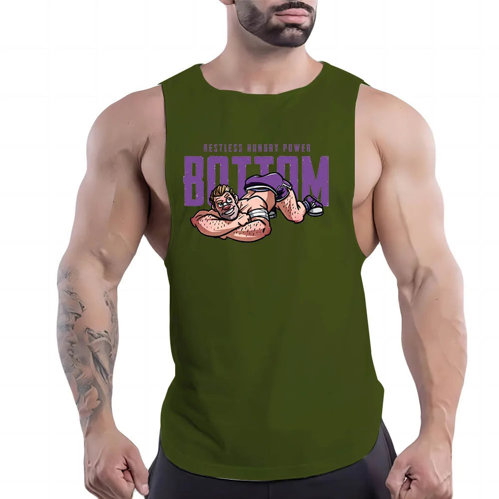 Green Power Bottom Tank Top Men's Shirt