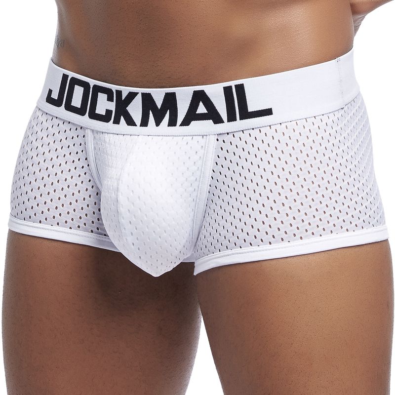 JOCKMAIL Fashion Classic Men's Underwear Sporty Breathable Mesh Boxer Briefs Sexy Transparent