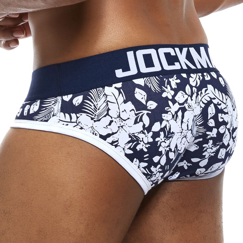 JOCKMAIL Brand Men Underwear Men's Sexy Print Briefs bulge pouch men bikini jockstrap Low waist breathable cotton gay underwear