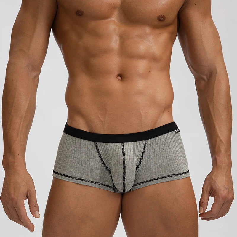 Sexy Men Boxers Underwear Soft Breathable Men's Underpants Boxer Shorts Male Breathable U Bulge Pouch