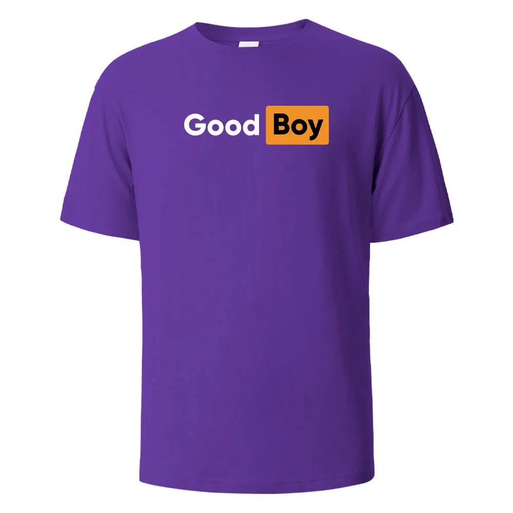 Good Boy Print T-Shirt Summer Tees For Men Women 100% Cotton O-neck Oversize Casual Short sleeved Tops