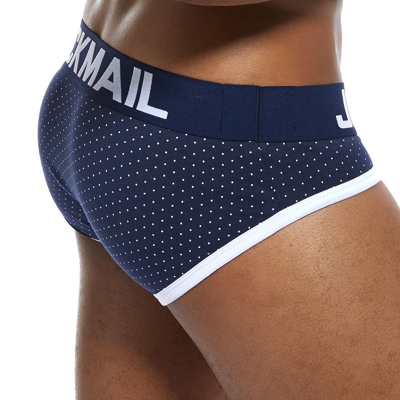 JOCKMAIL Brand Men Underwear Men's Sexy Print Briefs bulge pouch men bikini jockstrap Low waist breathable cotton gay underwear