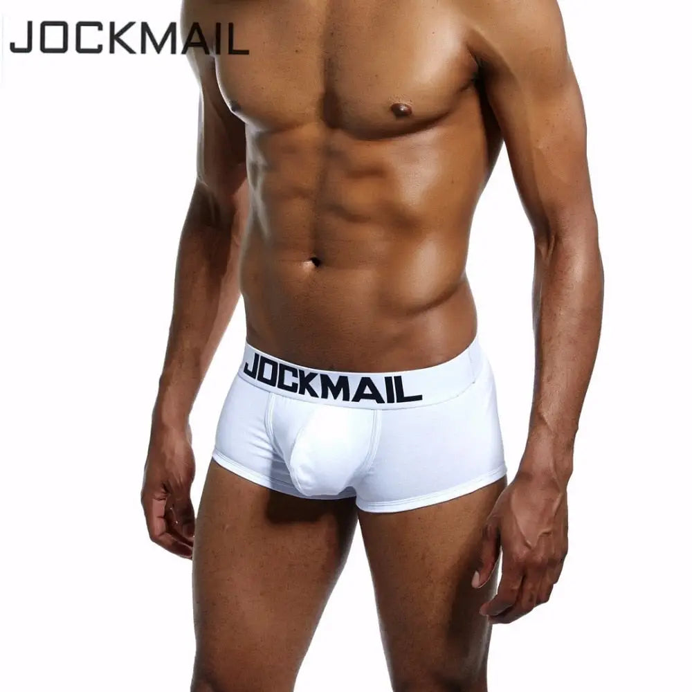 Jockmail Brand Classic Basic Solid Quality Cotton Mens Underwear Boxer Shorts Trunks Sexy Panties