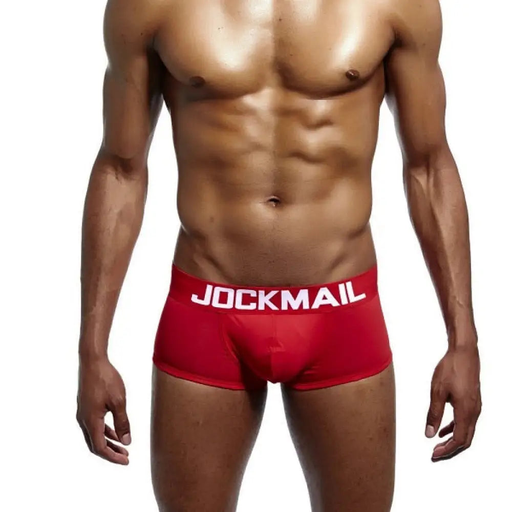 Jockmail Brand Classic Basic Solid Quality Cotton Mens Underwear Boxer Shorts Trunks Sexy Panties