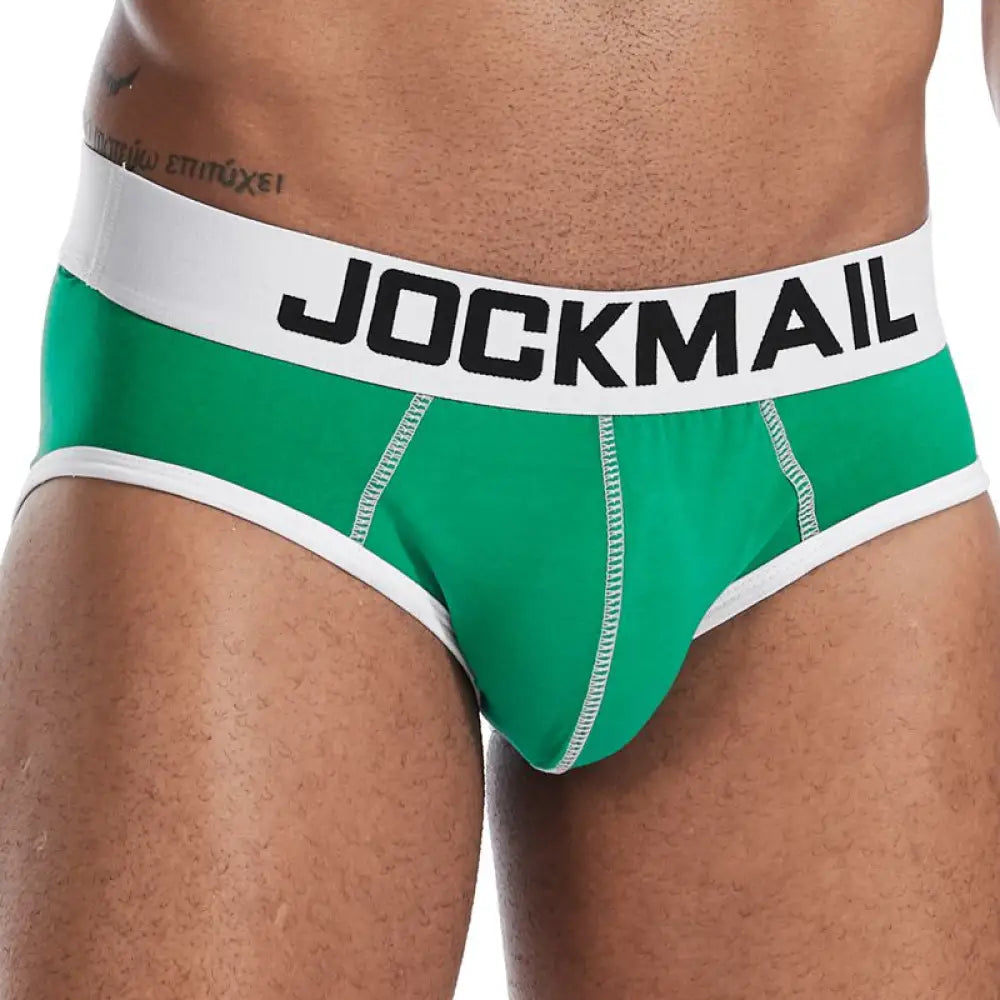 Jockmail Brand Mens Bikini Underwear Cotton Classic Basics Sexy Men Briefs U Convex Calzoncillos