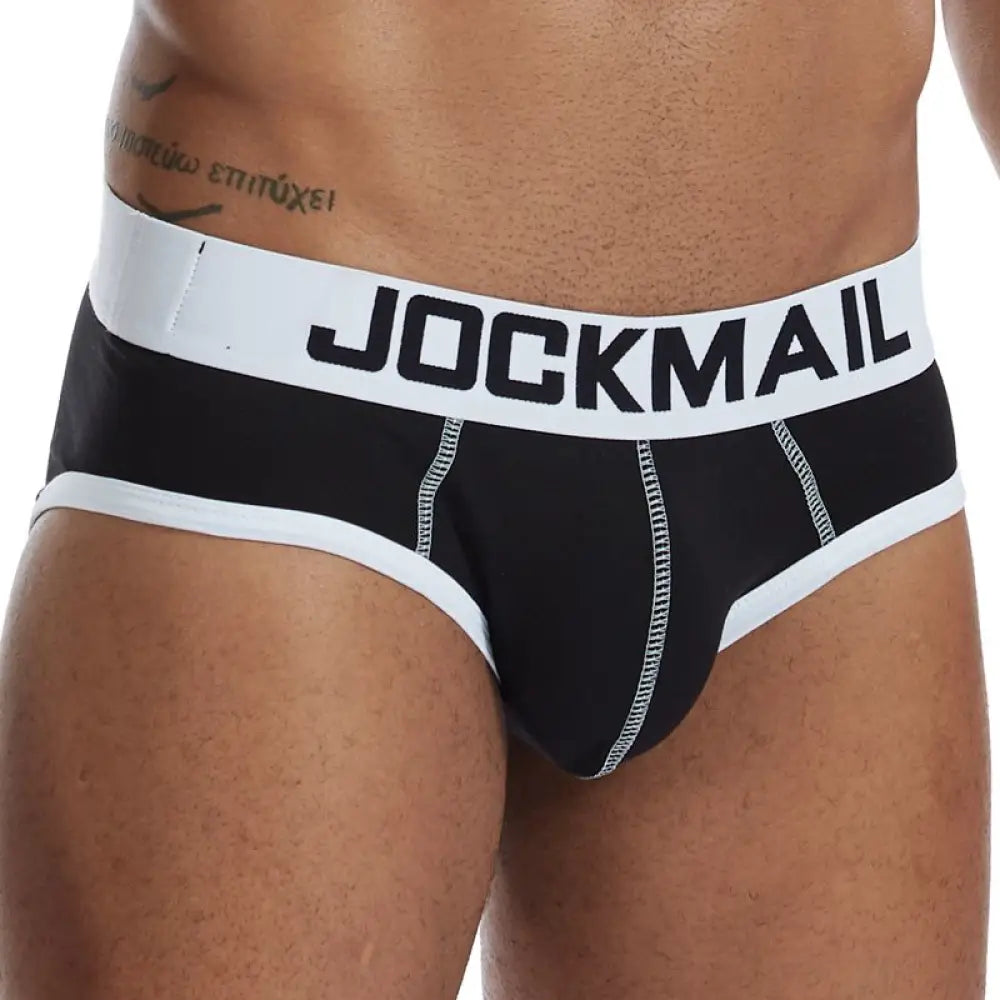 Jockmail Brand Mens Bikini Underwear Cotton Classic Basics Sexy Men Briefs U Convex Calzoncillos