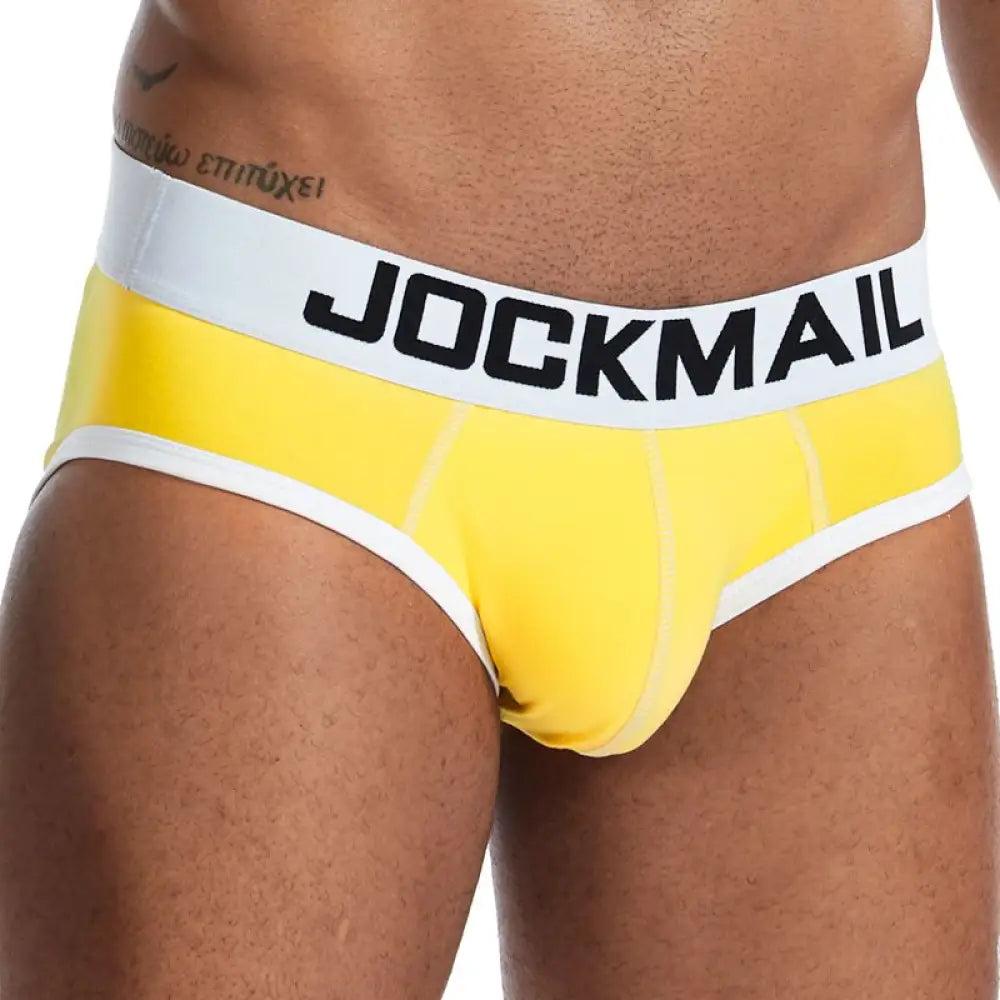 Jockmail Brand Mens Bikini Underwear Cotton Classic Basics Sexy Men Briefs U Convex Calzoncillos