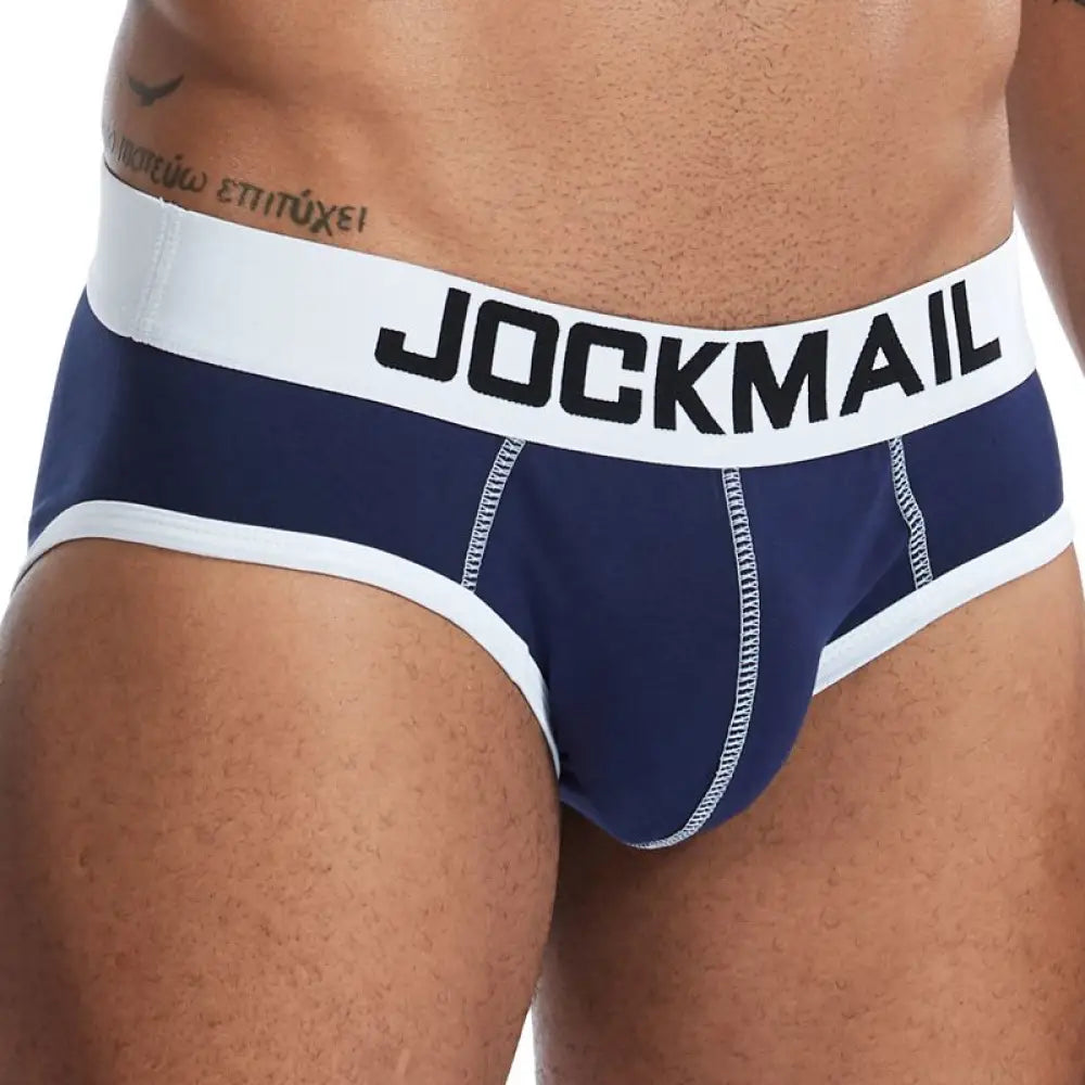 Jockmail Brand Mens Bikini Underwear Cotton Classic Basics Sexy Men Briefs U Convex Calzoncillos