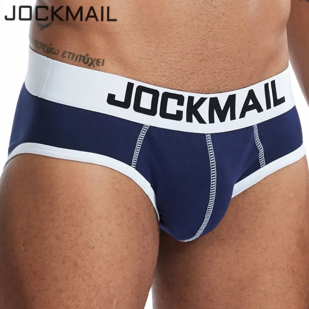 Jockmail Brand Mens Bikini Underwear Cotton Classic Basics Sexy Men Briefs U Convex Calzoncillos