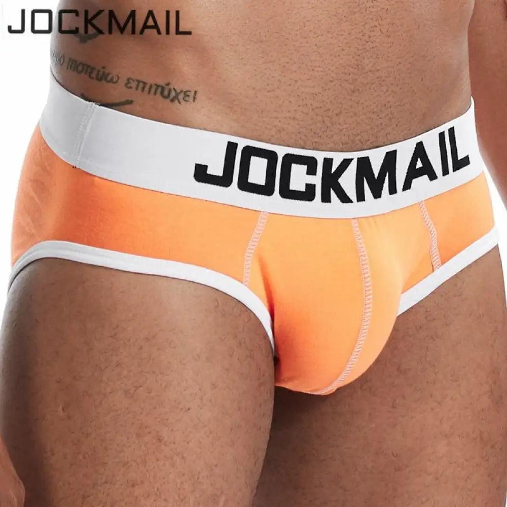 Jockmail Brand Mens Bikini Underwear Cotton Classic Basics Sexy Men Briefs U Convex Calzoncillos