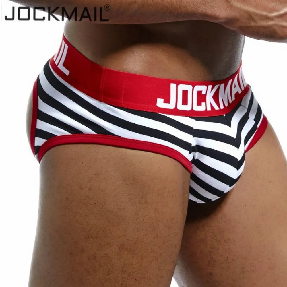 Jockmail Brand Open Back Men Underwear Briefs Sexy Tanga Hombre Jockstrap Sissy Thong Cueca Gay