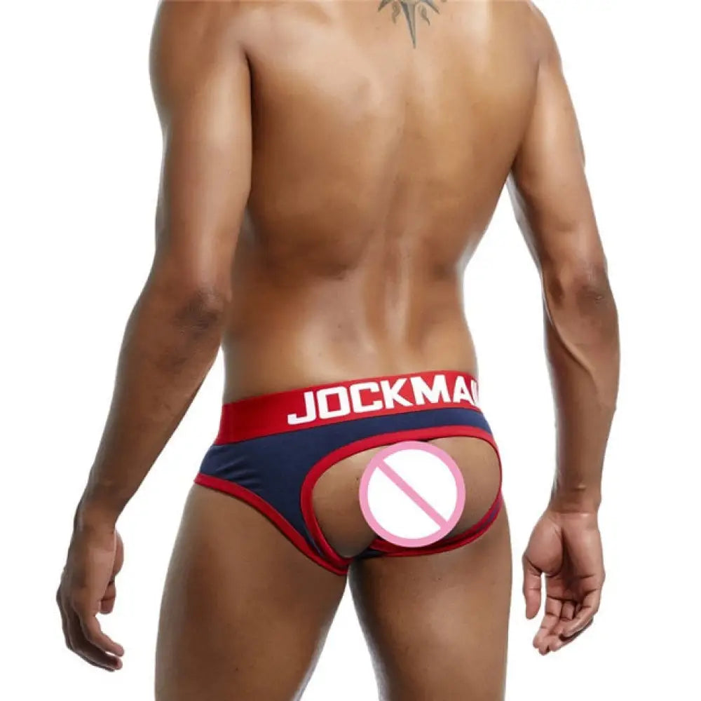 Jockmail Brand Open Back Men Underwear Briefs Sexy Tanga Hombre Jockstrap Sissy Thong Cueca Gay