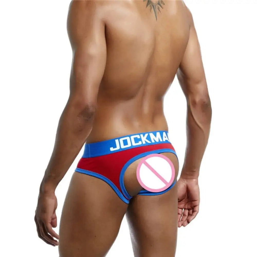 Jockmail Brand Open Back Men Underwear Briefs Sexy Tanga Hombre Jockstrap Sissy Thong Cueca Gay