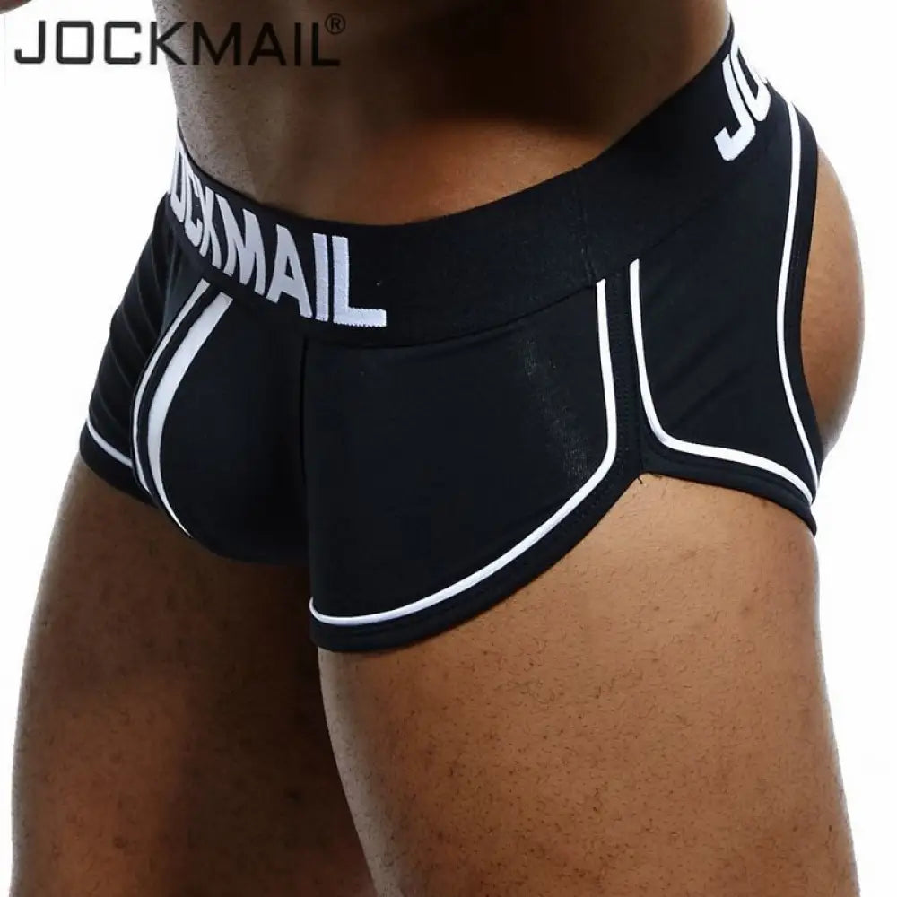 Jockmail Brand Open Backless Crotch G-Strings Men Underwear Sexy Gay Penis Tanga Short Male Slip