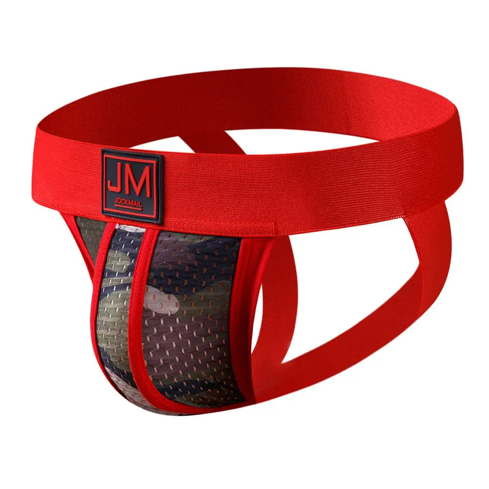 Jockmail Sexy Gay Underwear Men Jockstrap Red Camo Jock Straps