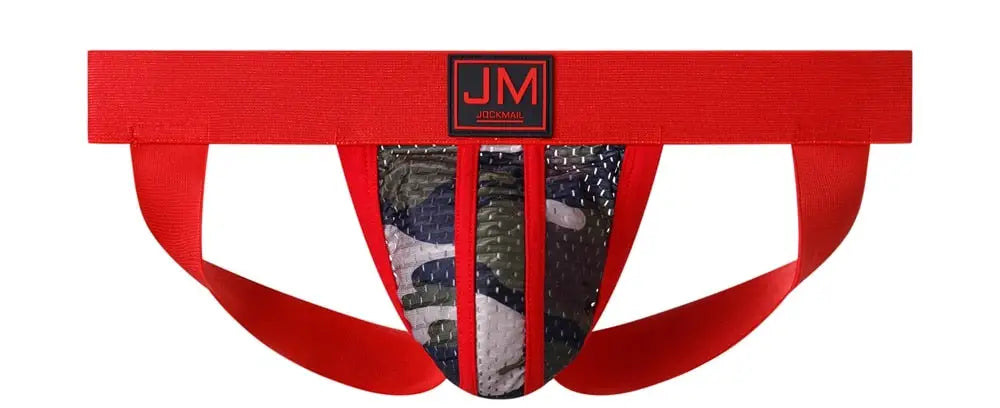 Jockmail Sexy Gay Underwear Men Jockstrap Red Camo Jock Straps