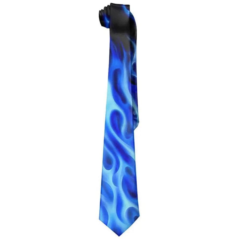 Mens Novelty Tie Blue Flame