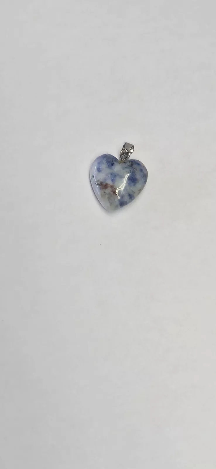 blue sodalite heart shape necklace pendant