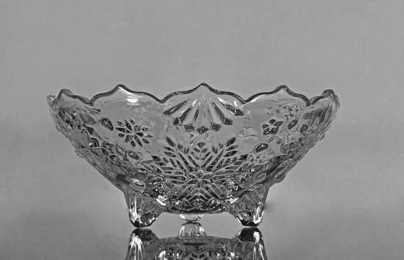 Mikasa Snowflake Footed Bowl Candy Dish 6.25" GERMANY