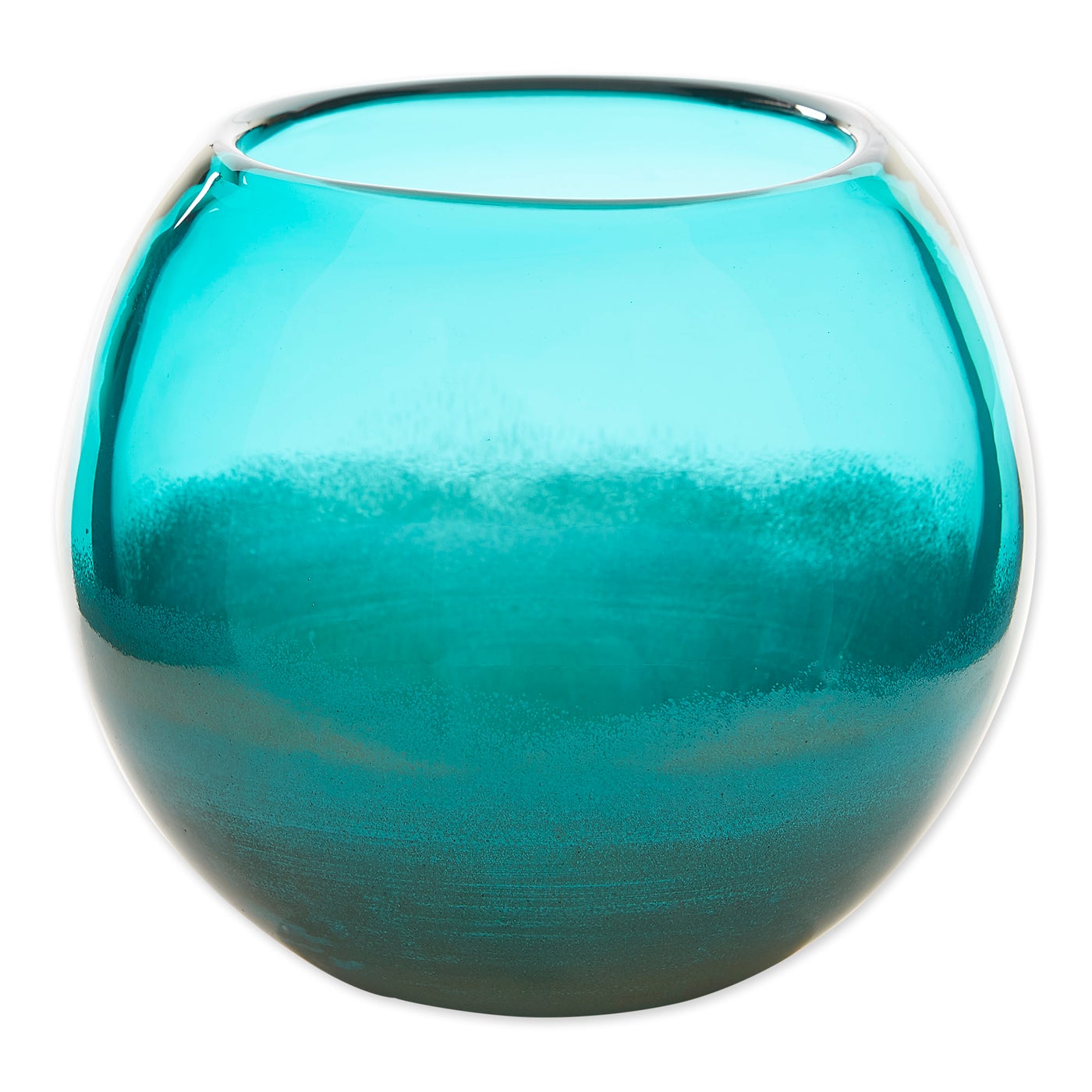 SMALL AQUA FISH BOWL VASE