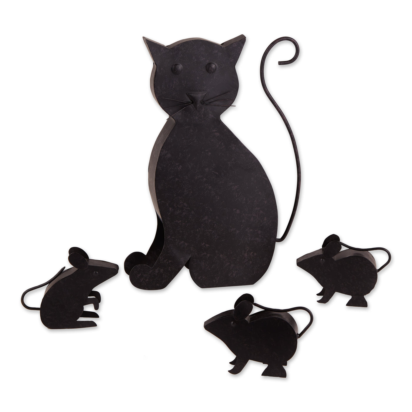 CAT WITH MICE SCULPTURE