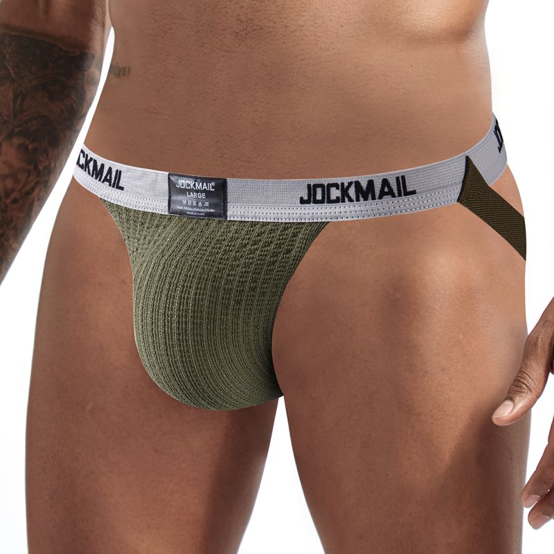 JOCKMAIL Sexy  Underwear Men Jockstrap Green