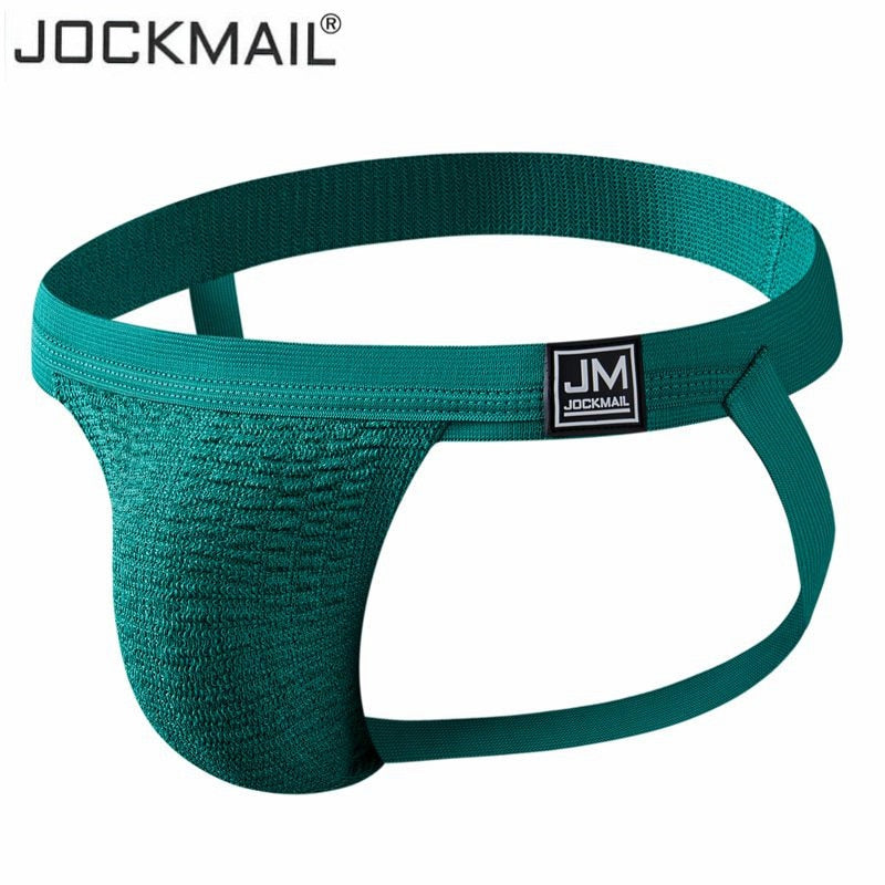 JOCKMAIL Men's Underwear Jockstrap Athletic Supporters Low Rise Stretch Performance Jock Strap