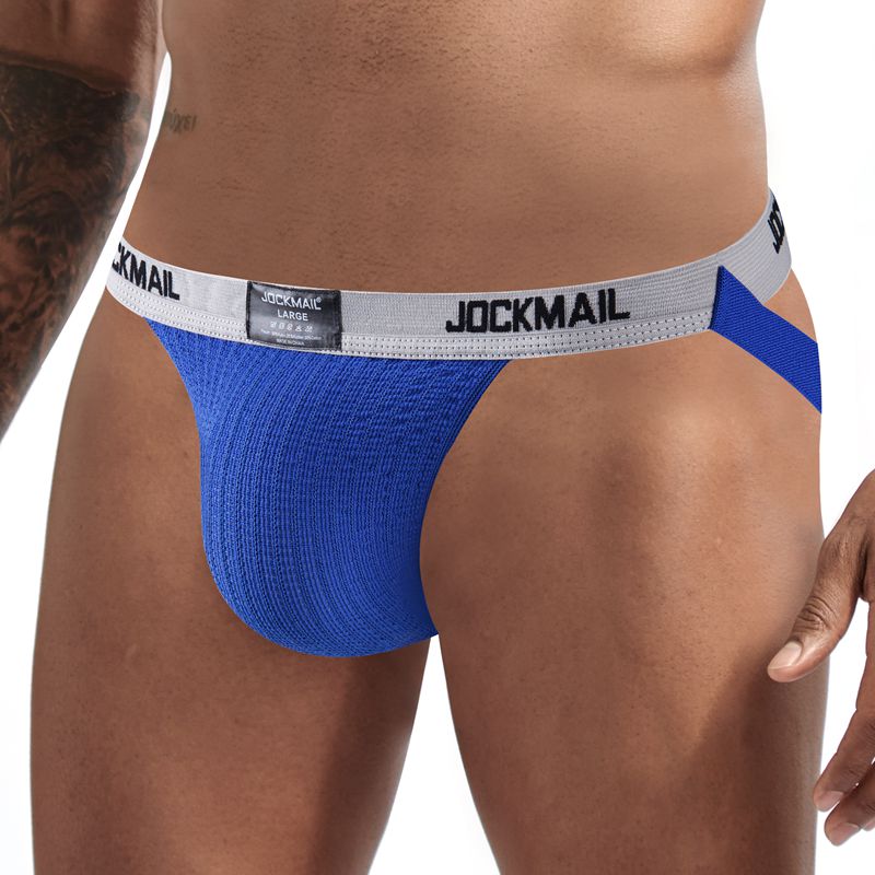 JOCKMAIL Sexy  Underwear Men Jockstrap Blue