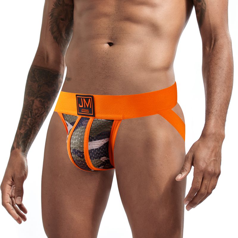 JOCKMAIL Sexy Gay Underwear Men Jockstrap Orange Camo