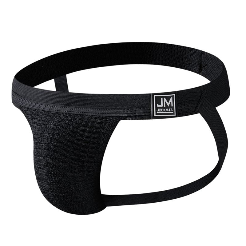 JOCKMAIL Sexy Underwear Men Jockstrap Black