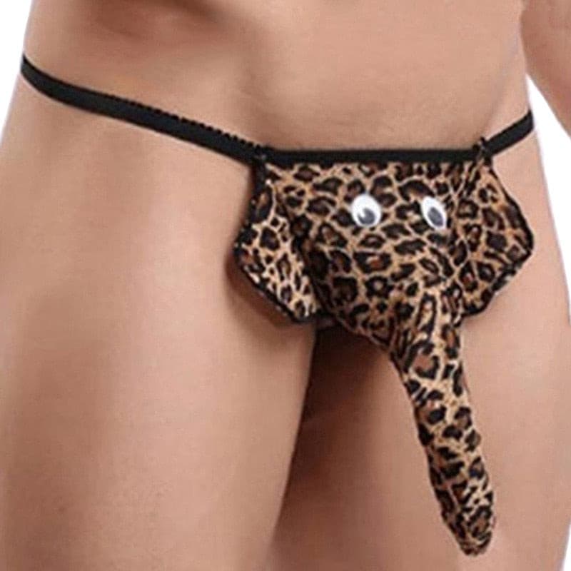 Sexy Men's G String Stylish Elephant Bulge Pouch Men Thong Elastic Erotic Lingerie Gay Underwear